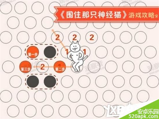 围住神经猫最少步数是多少_3步完成攻略