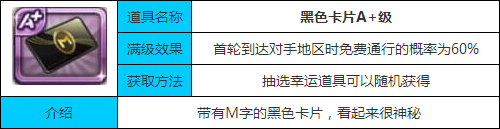 天天富翁黑色卡片A+属性图鉴