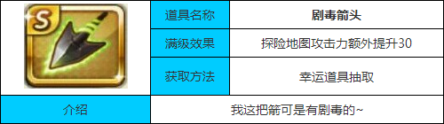 天天富翁剧毒箭头s级属性图鉴