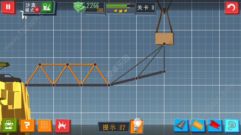 建桥专家第11关怎么过？BuildaBridge第11关攻略