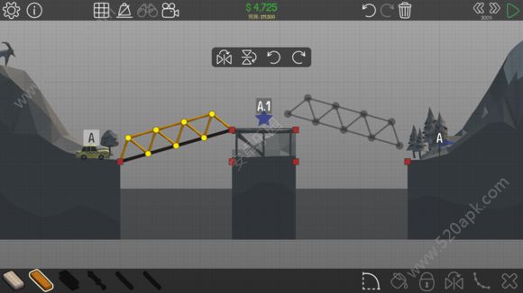 Poly_Bridge第1_10三星通关攻略_保利桥1_10三星教程