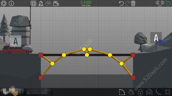 Poly_Bridge第1_1三星通关攻略_保利桥1_1三星教程