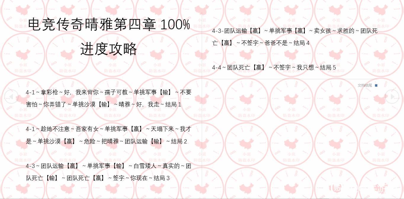 CF手游晴雅剧情第四章怎么过？晴雅剧情第四章百分百通关概要与简述