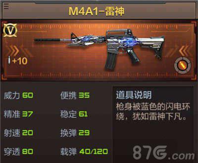 CF手游M4A1雷神使用技巧分享[M4A1雷神如何使用]