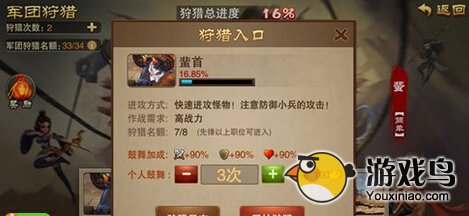 三国之刃军团狩猎怎么玩[_蜚首怎么通过]