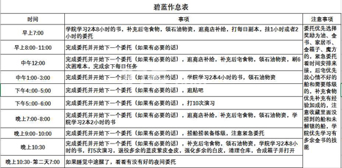 碧蓝航线作息时间表[碧蓝航线时间怎么安排]