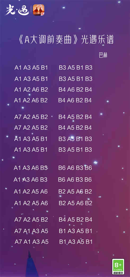 光遇A大调前奏曲怎么演奏[光遇A大调前奏曲乐谱分享]