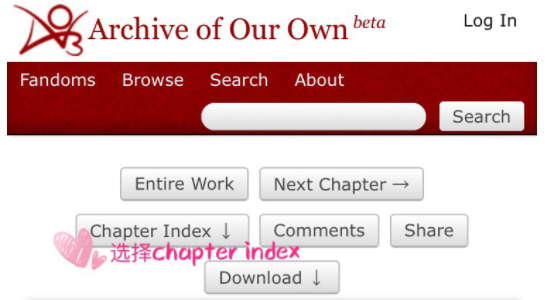 《ao3》看文怎么跳章节