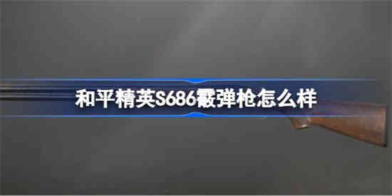 和平精英S686霰弹枪怎么样[和平精英S686霰弹枪数据介绍]