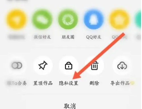《唱鸭》作品怎么设置私密