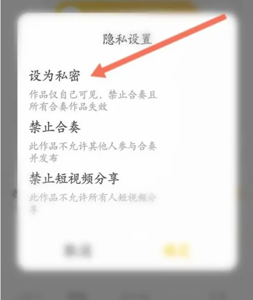 《唱鸭》作品怎么设置私密