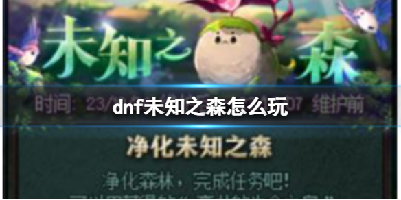 dnf未知之森怎么玩[dnf未知之森玩法介绍]